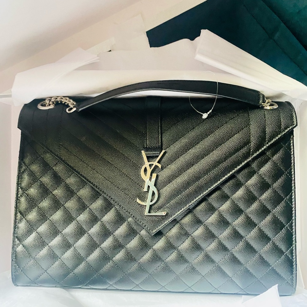 Saint Laurent Large Triquilt Envelope Bag